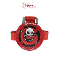 THE GHOST RUN วิ่งสู้ผี<br>เหรียญรางวัลซิงค์อัลลอยโลหะ<br>สีชุบรมดำ
