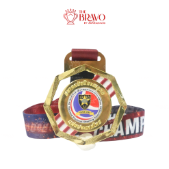 สมาคมยิงปืนรณยุทธ แห่งประเทศไทย<br>เหรียญรางวัลซิงค์อัลลอยโลหะ<br>สีชุบเงา