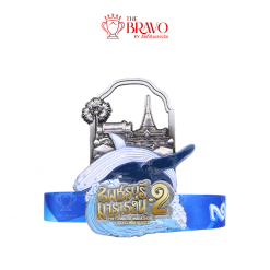 เพชรบุรี มาราธอน2<br>เหรียญรางวัลซิงค์อัลลอยโลหะ<br>สีชุบรมดำ