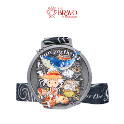 RUN FOR THE SEA<br>เหรียญรางวัลซิงค์อัลลอยโลหะ<br>สีชุบรมดำ