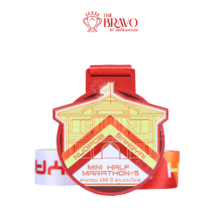 NUDPOB BANGYAI MINI HALF MARATHON<br>เหรียญรางวัลซิงค์อัลลอยโลหะ <br>สีชุบอื่นๆ