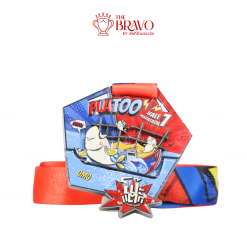 PLA2 MINI MARATHON<br> เหรียญรางวัลซิงค์อัลลอยโลหะ <br>สีชุบรมดำ