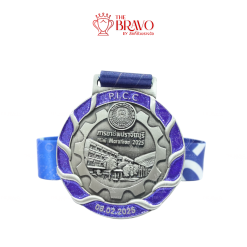 การอาชีพปราจีนบุรี MINI MARATHON<br>เหรียญรางวัลซิงค์อัลลอยโลหะ<br>สีชุบรมดำ