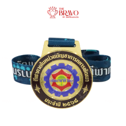 พัฒนาชาติไทย<br>เหรียญรางวัลซิงค์อัลลอยโลหะ<br>สีชุบเงา