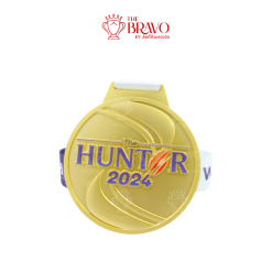 THE HUNTER 2024<br>เหรียญรางวัลซิงค์อัลลอยโลหะ<br>สีชุบด้าน