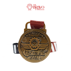 ENGINEERING ENGAME 2024<br>เหรียญรางวัลซิงค์อัลลอยโลหะ<br>สีชุบรมดำ