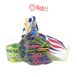 บ้านไร่สามศรี RSS RUN 2025<br>เหรียญรางวัลซิงค์อัลลอยโลหะ<br>สีชุบรมดำ