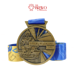 LUKPORKHUN RUN<br>เหรียญรางวัลซิงค์อัลลอยโลหะ<br>สีชุบรมดำ