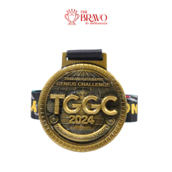 TGGC2024<br>เหรียญรางวัลซิงค์อัลลอยโลหะ<br>สีชุบรมดำ