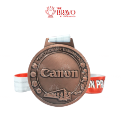 CANON PRACHINBURI <br>เหรียญรางวัลซิงค์อัลลอยโลหะ<br>สีชุบรมดำ