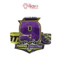 PHUKHA CHLLENGE<br>เหรียญรางวัลซิงค์อัลลอยโลหะ<br>สีชุบรมดำ