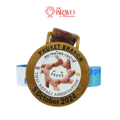 PHUKET BRANCH<br>เหรียญรางวัลซิงค์อัลลอยโลหะ<br>สีชุบรมดำ