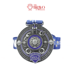 AU GAME 2024 <br>เหรียญรางวัลซิงค์อัลลอยโลหะ<br>สีชุบรมดำ
