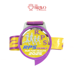 RPS FAMILY RUN FOR HEALTH 2025 <br>เหรียญรางวัลซิงค์อัลลอยโลหะ<br>สีชุบรมดำ